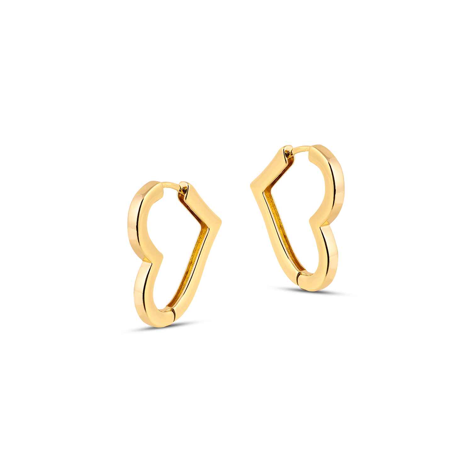 Fall in love with our Bella heart Shaped Hoops. Handmade into a cute heart shape with a smooth finish, these sustainable gold hoop earrings will be your forever go-to's.